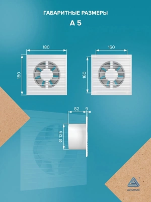 Вентилятор накладной A D125 AURAMAX